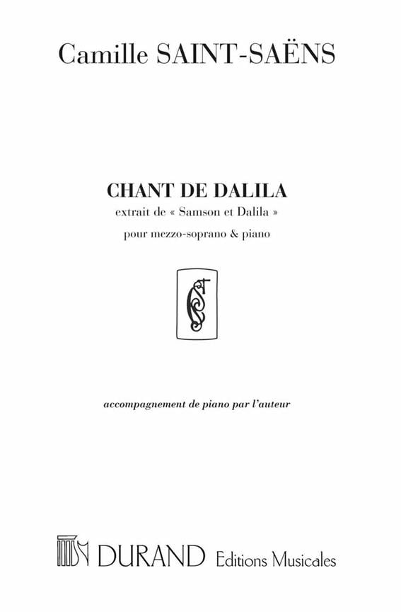 Samson Et Dalila N 6 Fr-All Mezzo En Mi (Print